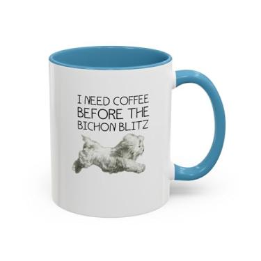 Imagem de Caneca de café engraçada Bichon Frise, presente para amantes de animais de estimação, caneca para mãe de cachorro, humor Bichon Blitz, presente para amantes de café