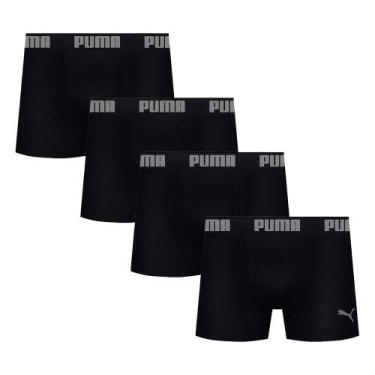 Imagem de 4 Cuecas Boxer Box Sem Costura Masculina Adulta Microfibra - Selene, G