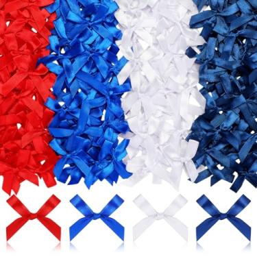 Imagem de Ysleen 300 peças de mini laços artesanais multicoloridos, pequenos laços de cetim multicoloridos para presente para embrulho de presente, grampo de cabelo, buquê de flores, casamento, aniversário