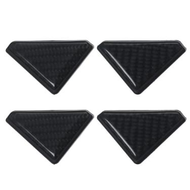 Imagem de BYOBYO 4 peças de capas de canto de porta de carro, protetor de borda de porta lateral de carro preto, adesivo de guarnição de borda de porta de carro, acessórios externos de carro, protetor de canto