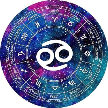 Imagem de Painel Redondo 3D Sublimado Signo Câncer Frd-5397