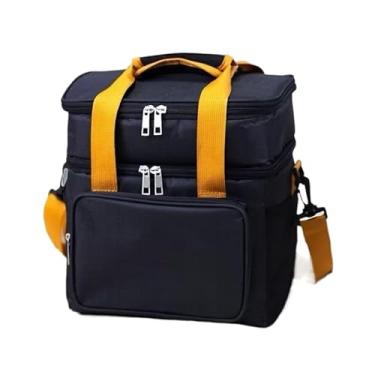 Imagem de Bolsa Termica Grande Capacidade Lancheira Expansível Com Dupla Camada(preto ld004)