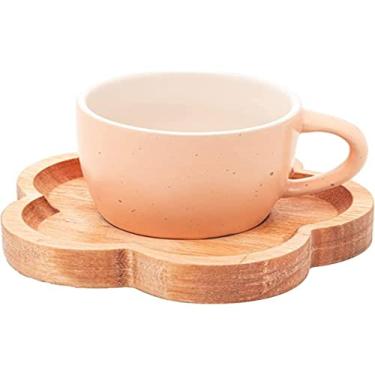 Imagem de CJ 4 CANECAS C/PIRES MADEIRA SALMON LIPTUS 115ml