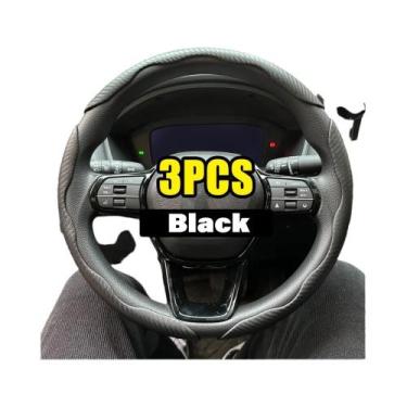 Imagem de Capa Universal para Volante de Carro - Couro de Microfibra com Acabame