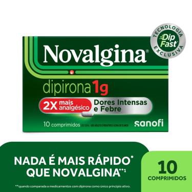 Imagem de Novalgina Dipirona 1g 10 Comprimidos