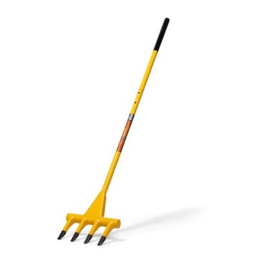 Imagem de Honey Badger Garfo de demolição, barra de trituração de 4 dentes de 142 cm, ferramenta multiuso para pisos, tapumes, acabamentos, drywall, telhados e decks