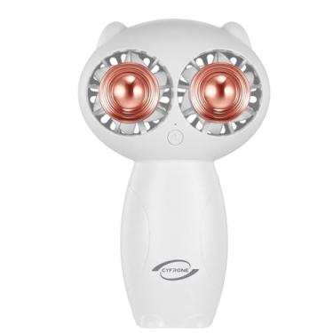Imagem de Cyfrone Ventilador portátil para carrinho de bebê Aroma - Bateria recarregável de 6000 mAh USB-C em forma de coruja com clipe Mini Personal Turbo Travel Essentials (branco)