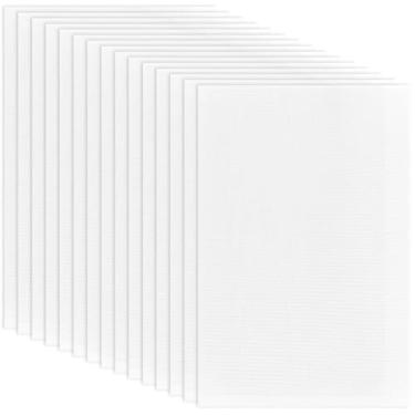 Imagem de CRASPIRE 15 peças Fursuit Eye Mesh 30 x 20 cm branco PVC rede de plástico 0,5 mm furo impermeável malha imprimível para furries cosplay diy artesanato adereço fazendo escultura decoração de casa