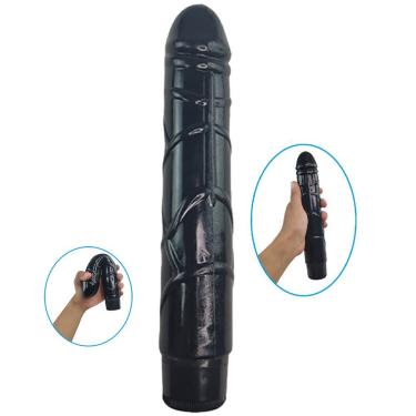Imagem de Penis Dildo Grande Vibrador Preto MultiVelocidade Silencioso