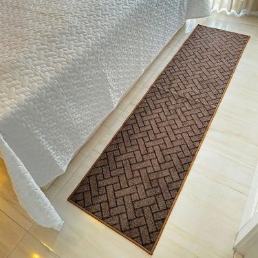 Imagem de Tapete Passadeira Carpete Trama 0,50 X 4,00 Titulos Marrom