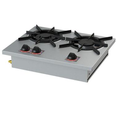 Imagem de Fogão 2 Bocas de Embutir Baixa Pressão 1QS/1QD 20X20 Inox SL13.010-I I