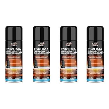 Imagem de KIT 4 ESPUMAS SPRAY AEROSOL LIMPADORA Á SECO QUE FAZ MÁGICA EM ESTOFADOS, SOFÁS, TECIDOS, COURO, VINIL E CARPETES, LIMPA CALÇADOS Á SECO. ESMALTADOS, AZULEJOS, PORCELANAS, PAREDES PINTADAS