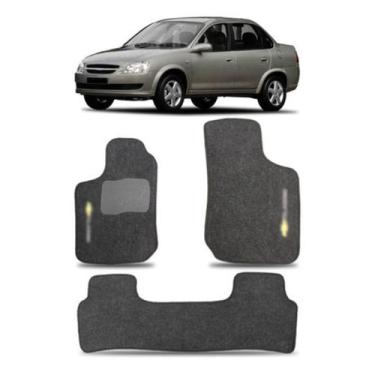 Imagem de Jogo Tapete Carpete Corsa Classic 03 a 16 3pçs Reforço PVC Escolha Cor