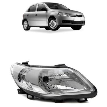 Imagem de Farol VW Gol Saveiro Voyage G5 2009 2010 2011 2012 Foco Simples Cromad