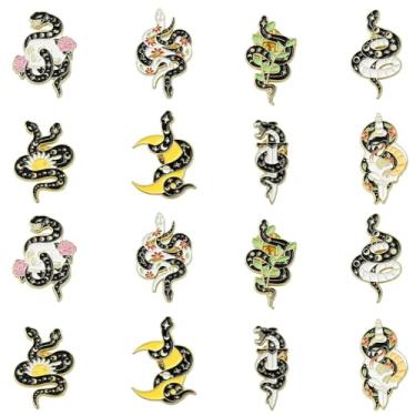 Imagem de UR URLIFEHALL 8 peças, 8 estilos, mochila gótica, broches, esmaltado, cobra, punhal, crânio, broche, broche, para roupas, bolsas, lapela, jaquetas, decoração DIY