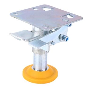 Imagem de ZJchao Bloqueios de Piso Freio Carrinho Freio Floor Ferro Ferro Galvanizado Carrinho de Galvanizado Com TPU Pad para Indústrias de Máquinas de (X-75-32-3)