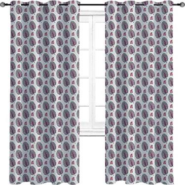 Imagem de Cortinas blackout Havaí – Cortinas de quarto e sala de estar com isolamento térmico, economia de energia e redução de ruído, para quarto, jardim de infância, sala de estar, L 182 x C 213 cm