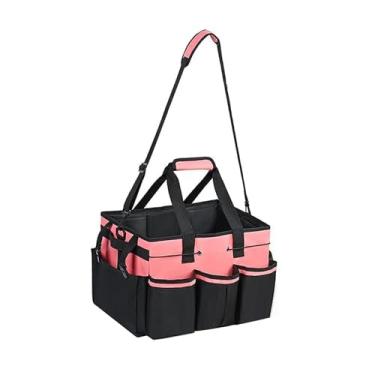 Imagem de Generic Organizador de ferramentas de limpeza, bolsa de limpeza, limpadores portáteis, resistente à água, estojo de armazenamento multiuso, bolsa para, Rosa