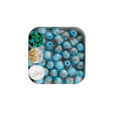 Imagem de 200 peças de contas de vidro luminosas redondas de 8 mm que brilham no escuro com furos para fazer joias, pulseiras, brincos, colar, brilhante, solto, espaçador, bola, miçanga, kit de artesanato DIY