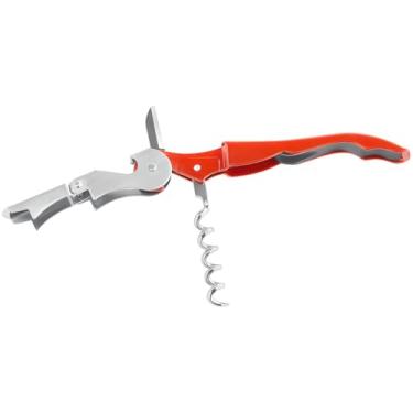 Imagem de OCS Parts Série Profissional Saca-rolhas | Vermelho | Abridor de chave de vinho de aço inoxidável com tampa de alumínio para casas, festas, garçons, garçons, restaurantes e vinícolas