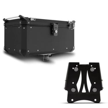 Imagem de Baú Moto Alumínio Top Case 56 Litros + Base de Fixação Super Adventure