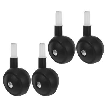 Imagem de Angoily 4 peças de rodas substitutas para andadores, acessórios universais para carrinhos de bebê, rodízios plásticos silenciosos para carrinhos, berços e andadores, fácil instalação, preto