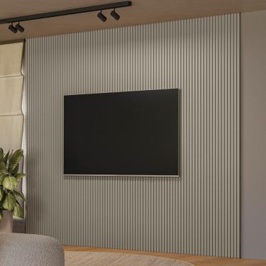 Imagem de Painel Ripado para TV até 85 Polegadas Modular 3.0 Linea Brasil - Gris Fosco