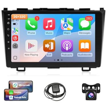 Imagem de Estéreo automotivo para Honda CRV 2007-2011 Leadfan tela sensível ao toque de 9 polegadas para rádio automotivo Honda CRV com Carplay e Android Auto, unidade principal Android CRV com