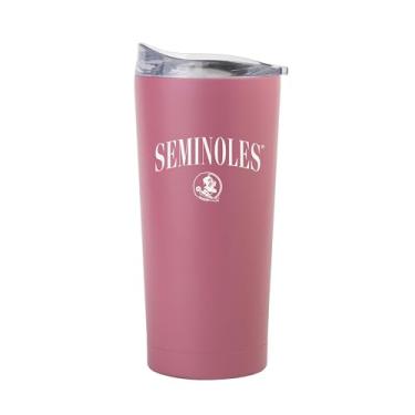 Imagem de Logo Brands NCAA FL State Seminoles 597 g Cinch Berry Powder Coat Tumbler - Isolamento de parede dupla, base antiderrapante e tampa deslizante de lábio alto