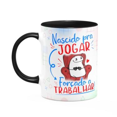 Imagem de JPS INFO, Caneca Flork Gamer - Nascido pra jogar Video Game - B-black