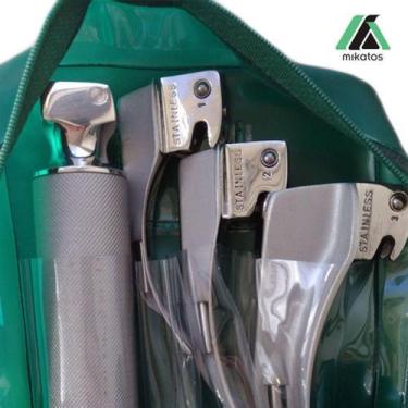 Imagem de Laringoscópio De Led C/ 3 Lâmpadas Curva - Profissional - MIKATOS