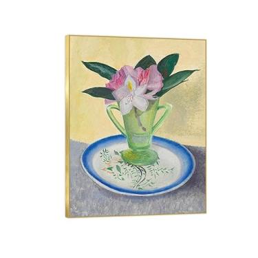 Imagem de LXURY Pintura famosa em tela - Still Life with Flowers-Wall Art Canvas Prints-Canvas Picture Reprodutions Ready to Hang-Artwork Poster 60x80cm24x31Inch Golden Frame