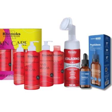 Imagem de Kit Skincare Anti Rugas , Mousse Micelar Limpeza Facial Colágeno Rhenu