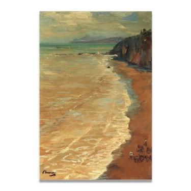 Imagem de From The Cliffs John Lavery Iconic Realist Portrait & War Scene Canvas Art – Decoração de parede irlandesa atemporal para casa 20 x 30 cm Un Framed