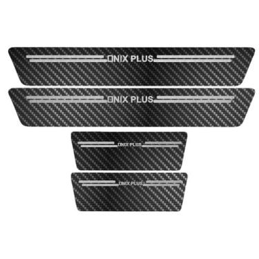 Imagem de Kit Soleira Protetora Porta Premium Aço Carbono - Onix Plus - Jhow Ade