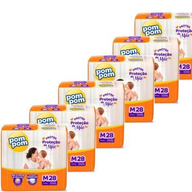 Imagem de Kit 6 Fralda Infantil Pompom Derma Protek Atacado Barato, Médio (M)