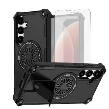 Imagem de Asuwish Capa de celular para Samsung Galaxy S24 Plus/S25 Plus S24+ S25+ 5G com protetor de tela de vidro temperado e suporte magnético celular S24Plus 24S + S 24 24+ S25Plus 25S 25+ SM-S936U feminina