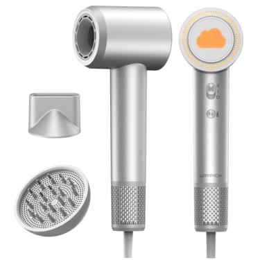 Imagem de Secador de cabelo com bocal difusor, secagem rápida, 200 milhões de iônicos negativos para cuidados com o cabelo, sem danos pelo calor, baixo ruído, silencioso, durável e compacto e leve para salão de