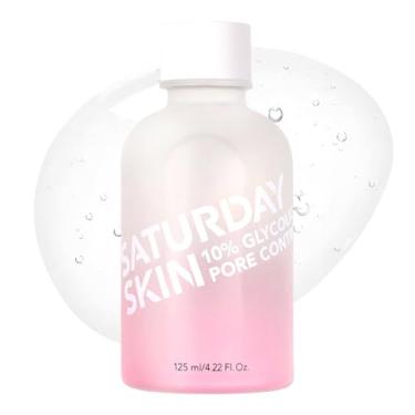 Imagem de Saturday Skin Tônico clareador de poros 10% ácido glicólico e toner facial adstringente de limpeza profunda AHA, hipoalergênico purificador de pele para limpar, recondicionar e purificar a pele, não