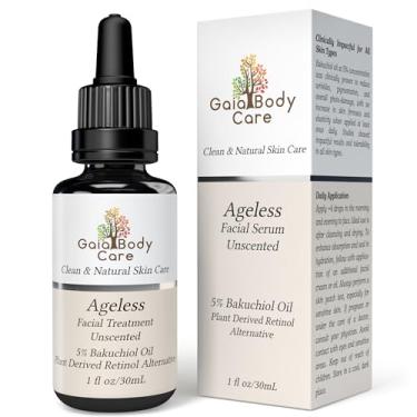 Imagem de Gaia Body Care 5% de óleo de Bakuchiol orgânico - antienvelhecimento, antirrugas, reduz linhas finas, suaviza a pele, hidrata - vegano botânico - óleo facial alternativo de retinol natural (28 g, sem