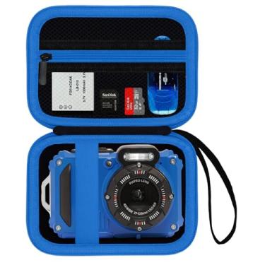 Imagem de HESPLUS Capa de transporte para câmera digital Kodak PIXPRO WPZ2 resistente à prova d'água, câmera fotográfica Full HD 1080p subaquática com bolso de malha para cabo USB, bateria e adaptador, preto e