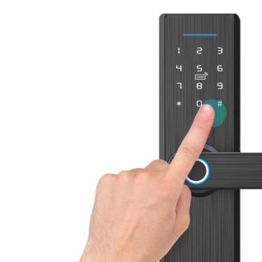 Imagem de Fechadura Digital Biométrica Eletrônica inteligente 5 em 1 Com Senha N