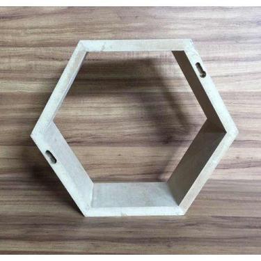 Imagem de Trio De Nicho Hexagonal Sextavado Cru Para Pintura - B&D Arte e Decora