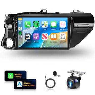 Imagem de (8Core 4+64G)- para Toyota Hilux 2015-2020 Android Car Stereo com Carplay sem fio Android Auto, 10,1 polegadas HD 1280 * 720P IPS Rádio Touchscreen com GPS WiFi DSP Áudio Bluetooth 5.0 SWC Câmera de