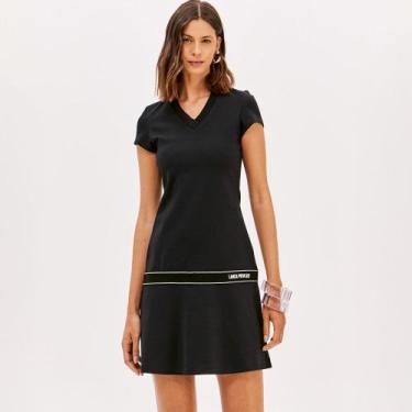 Imagem de Vestido Curto Easy Lança Perfume Manga Pr26 Preto Feminino, M