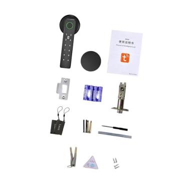 Imagem de WeiLaiKeQi Fechadura de porta com impressão digital, fechadura sem chave, maçaneta biométrica, aplicativo/cartões IC/códigos/chaves/impressão digital