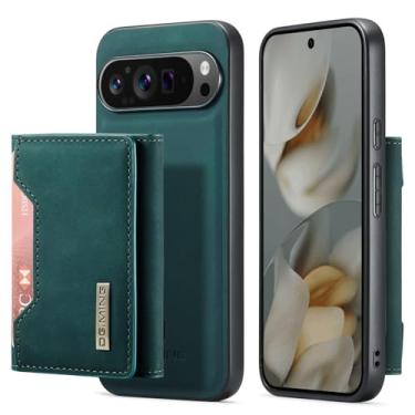 Imagem de Capa carteira de couro magnética destacável 2 em 1 para Google Pixel 10 Pro XL, 8 compartimentos para cartão, recurso de suporte, TPU à prova de choque e capa de telefone de couro premium (verde)