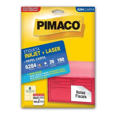 Imagem de Etiqueta inkjet/laser carta 6284 com 25 folhas Pimaco