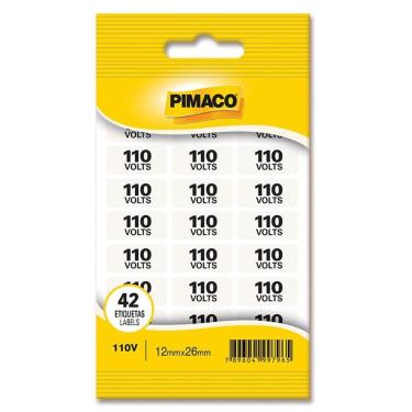 Imagem de Etiqueta sinalização 110V c/ 2 fls Pimaco
