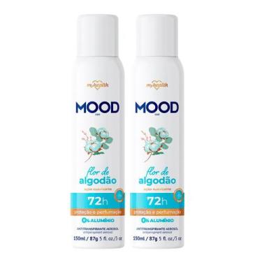 Imagem de Kit 2 Desodorante Mood Care Aerosol Flor de Algodão Antitranspirante 7